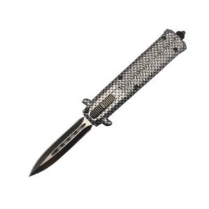 4.15INCH Dual Action stiletto knife-Silver