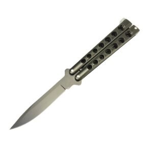BM 42 Balisong Kniv Fjärilskniv Fjäderlås Svart