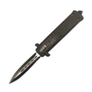 4.15INCH Dual Action Springkniv-svart