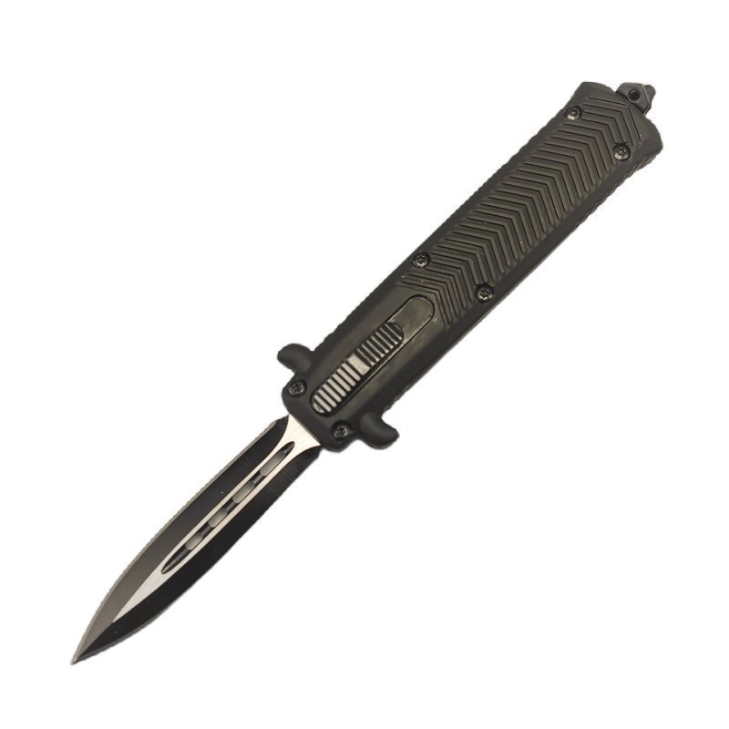 4.15INCH Dual Action Springkniv-svart