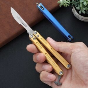 Aluminium Legering Universalkniv Mini Fjärilskniv 10 blad