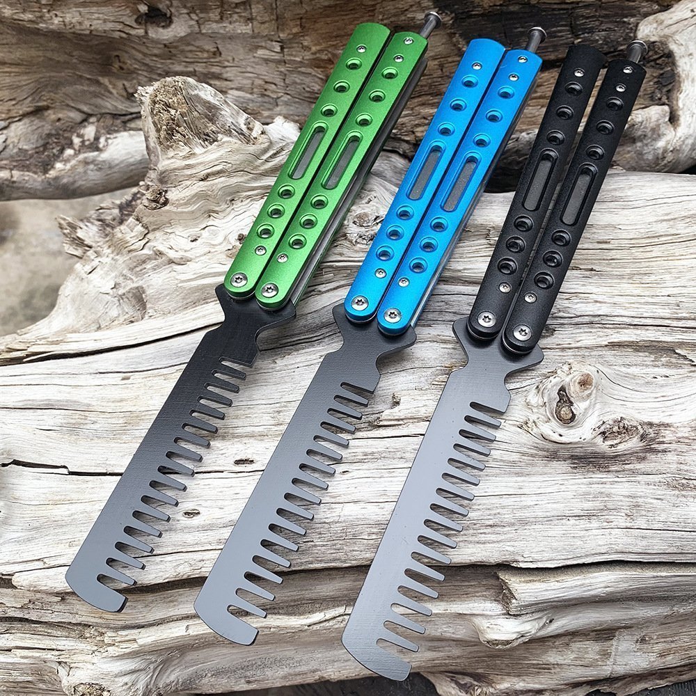 O1CN01Tpxy9t1ohkqUqm1zr_2211218205257-0-cib.jpg Balisong fjärilskam utomhuscamping övningskam kullager, övningsverktyg fjärilskam