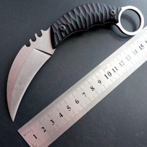 Karambit Knife G10 Handtag Klokniv Med Kydex Slida Handhållen Edc Kniv - Silver