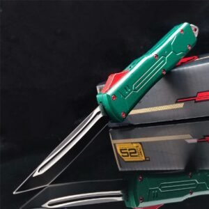 zinkhandtag Microtech Bounty Hunter OTF-kniv