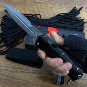 Micro-tech Serpent God damaskus OTF-kniv