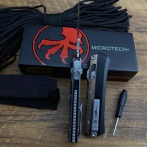 Micro-tech Serpent God damaskus OTF-kniv