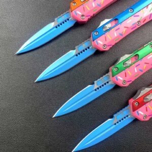 med zinkhandtag mini Snake God Donut OTF-kniv