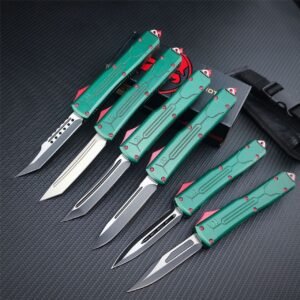 zinkhandtag Microtech Bounty Hunter OTF-kniv