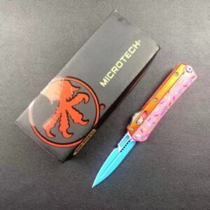 med zinkhandtag mini Snake God Donut OTF-kniv