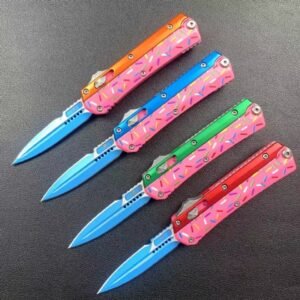 med zinkhandtag mini Snake God Donut OTF-kniv