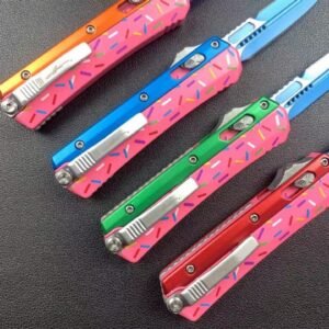 med zinkhandtag mini Snake God Donut OTF-kniv