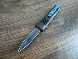 zinkhandtag UT70 blå titan damaskus OTF-kniv