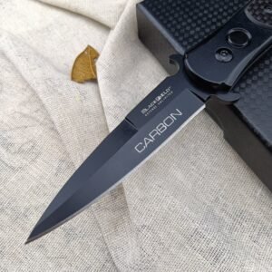 svart Field AKC sidöppnande automatkniv
