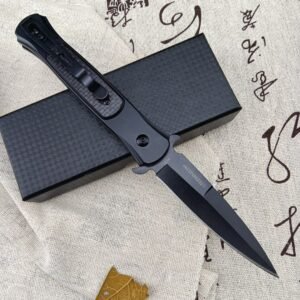 svart Field AKC sidöppnande automatkniv