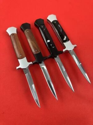 AKC 9-tum rakutfällande Skull handtag enkeleggad OTF-kniv