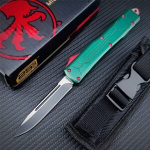 zinkhandtag Microtech Bounty Hunter OTF-kniv