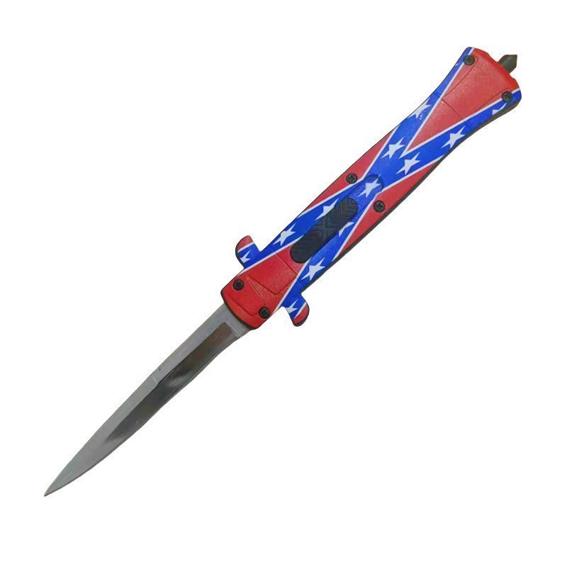 20241115165752.jpg 9 Inch Italian Stiletto Knife – OTF Automatic (Flag Handle)
