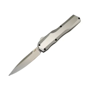 Ny Plain Silver Donut Switchblade OTF