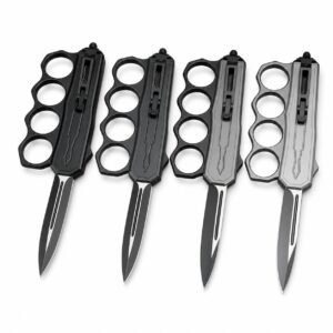 Tiger med handskformat handtag, rakutfällande OTF-kniv
