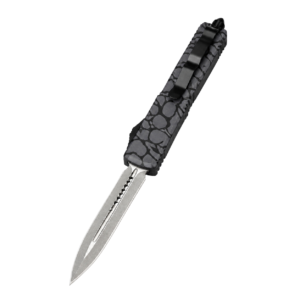 Co-branded Blackwater damaskus OTF-kniv