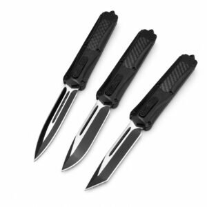 zinkhandtag fjäril 3300 kolfiber OTF-kniv